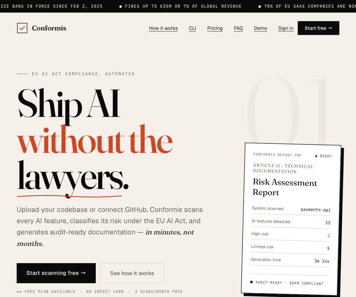 Conformis — EU AI Act Compliance